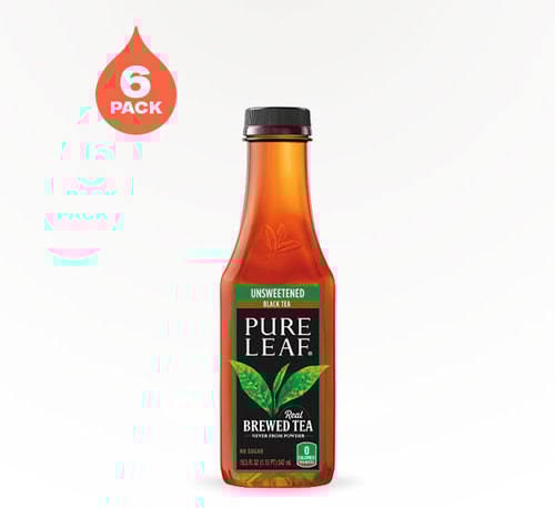 Pure Leaf Unsweetened Black Tea 6 Bottles 18.5 oz