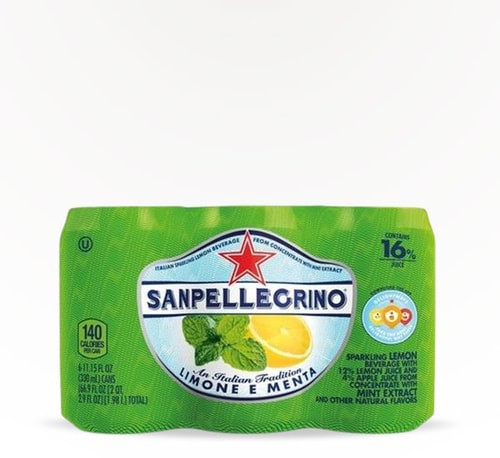 San Pellegrino Limone e Menta Lemon and Mint 6 Cans 11.15 oz