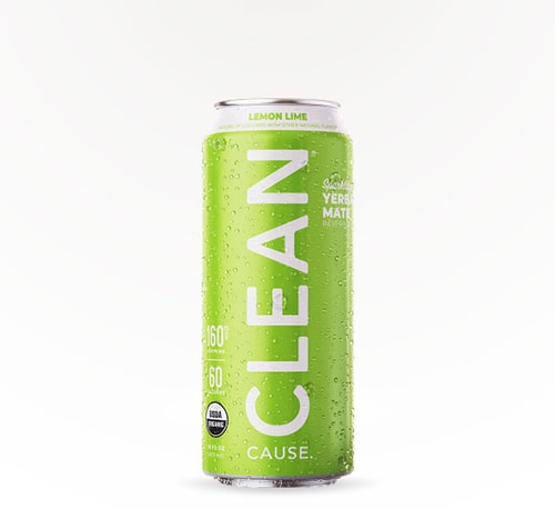 Sparkling Yerba Mate Clean Cause Lemon Lime 16oz (Can)