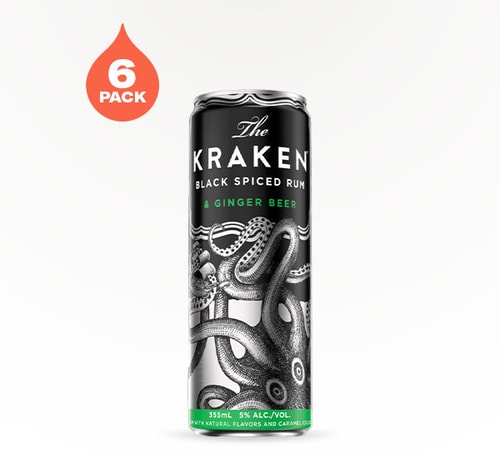 The Kraken Black Ginger Beer 6 cans 12 oz