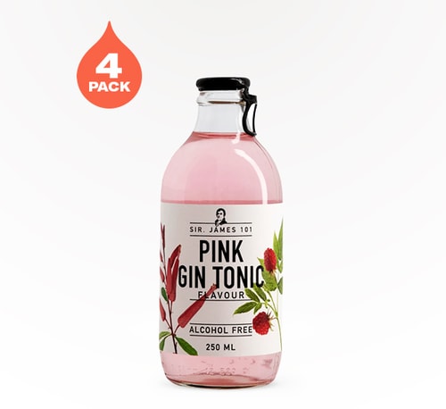 Sir. James 101 Alcohol-Free Pink Gin Tonic 4 Cans (250ml)