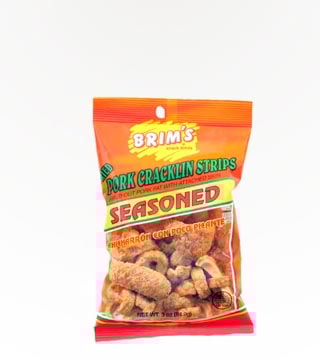 Brim's Snack Food Seasoned Pork Cracklin' Strips 3.125 oz