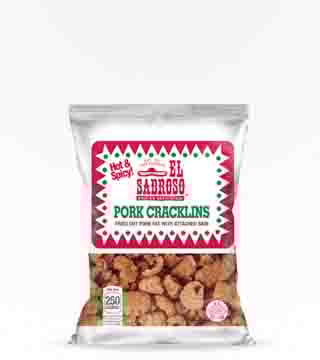 El Sabroso Hot and Spicy Pork Cracklins 1.875 oz