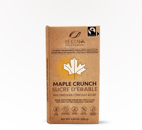 Jelina Chocolatier Maple Crunch Milk Chocolate 3.52 oz