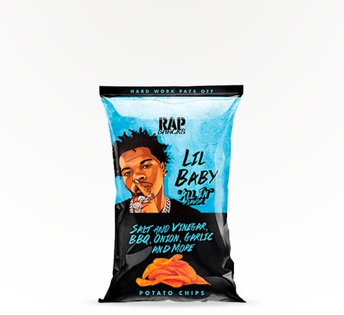 Rap Snacks Lil Baby All In Salt and Vinegar, BBQ, Onion, Garlic, and More Potato Chips 1 oz