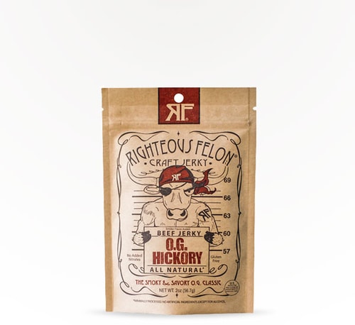 Righteous Felon Craft Jerky O.G. Hickory Beef Jerky 2 oz
