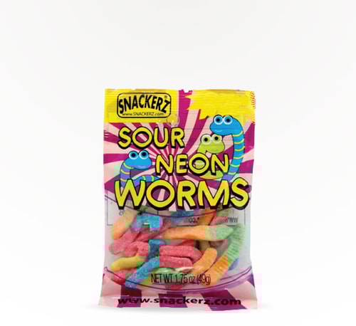 Snackerz Sour Neon Worms 1.75 oz