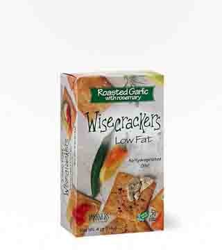 Wisecrackers Low Fat Crackers Roasted Garlic with Rosemary 4 oz