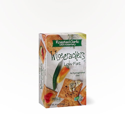 Wisecrackers Low Fat Crackers Roasted Garlic with Rosemary 4 oz
