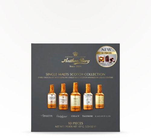 Anthon Berg 10 Piece Single Malt Scotch Collection Chocolates 5.53 oz