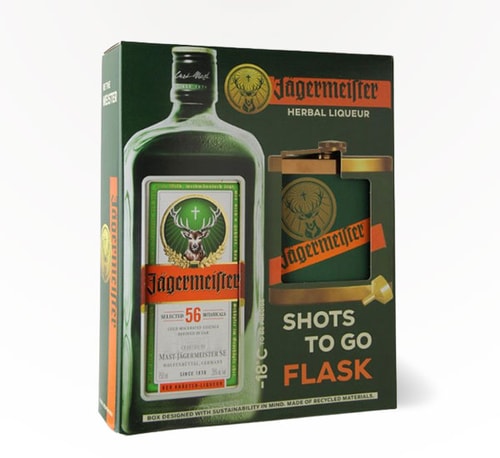 Jägermeister Herbal Liqueur Gift Set with Flask 750ml (Bottle)