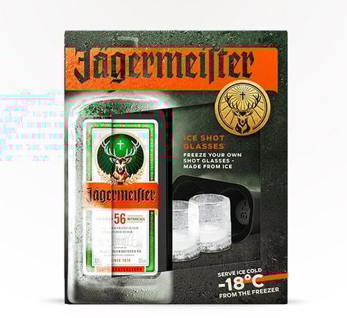Jägermeister Herbal Liqueur Gift Set with Shot Glass Ice Mold 750ml (Bottle)