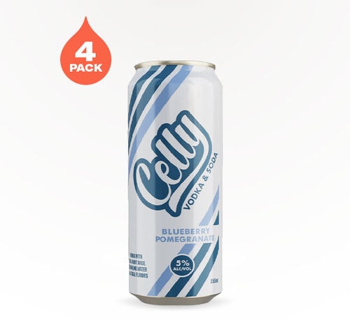 Celly Blueberry Pomegranate Vodka Soda 4 Cans (12oz)