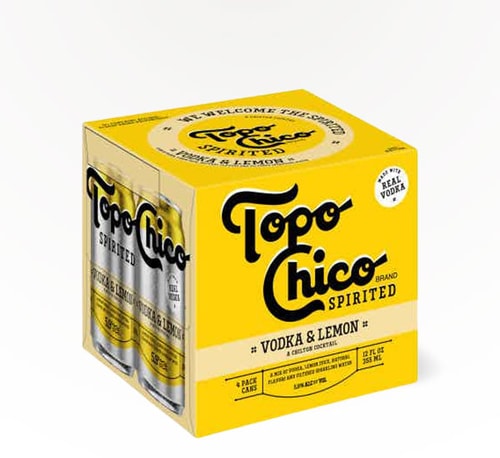 Topo Chico Spirited Vodka and Lemon 4 Cans (12oz)