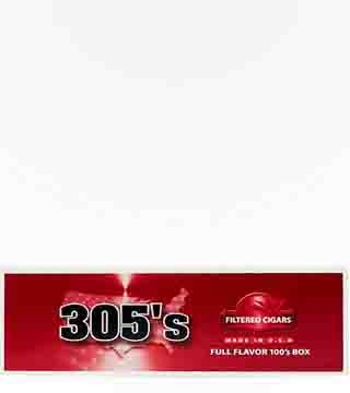 305's Filtered Cigars Full Flavor 100's Carton