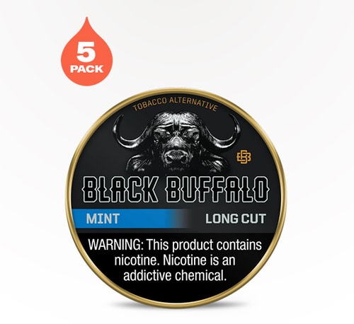 Black Buffalo Long Cut Mint 7.5 mg 5 pack 1.2 oz