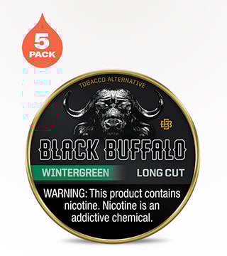 Black Buffalo Pouches Wintergreen 0 mg 5 pack 20 pouches