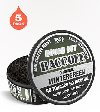BaccOff Rough Cut Original Wintergreen 5 pack 1.1 oz