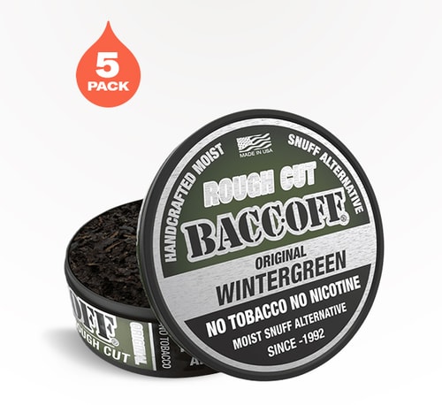 BaccOff Rough Cut Original Wintergreen 5 pack 1.1 oz