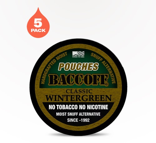 BaccOff Pouches Classic Wintergreen 5 pack 0.63 oz