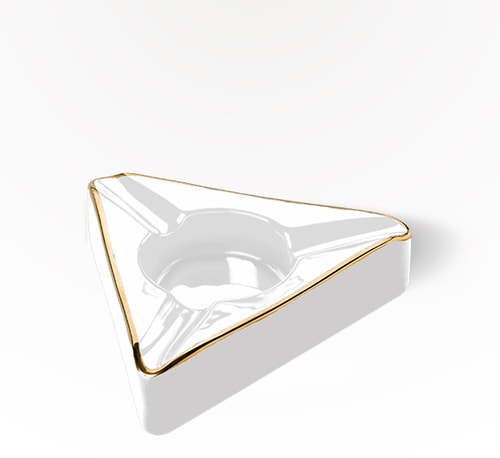 Craftsman's Bench Ashtray Trident White Single