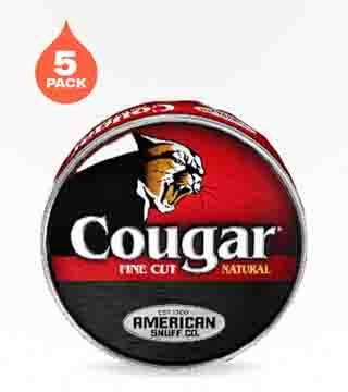 Cougar Fine Cut Natural 5 pack 1.2 oz