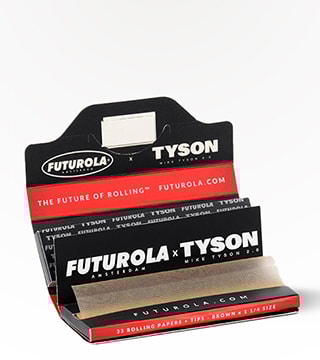 Futurola x Tyson King Size Slim Rolling Papers with Tips 33 count
