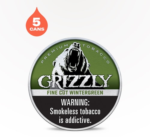 Grizzly Fine Cut Wintergreen 5 Pack