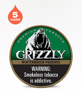 Grizzly Pouches Wintergreen 5 pack 1.2 oz