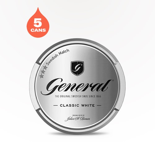 General Snus Classic White 5 pack 24 count
