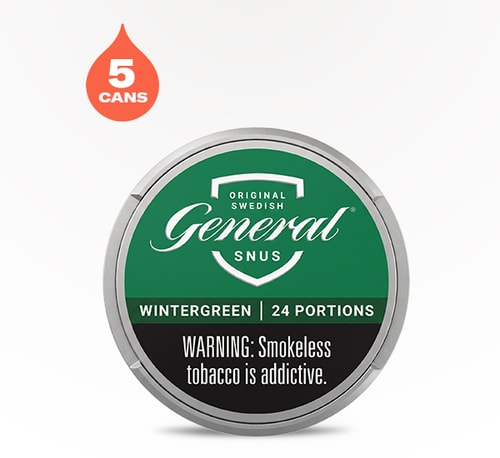 General Snus Wintergreen 5 pack 24 count