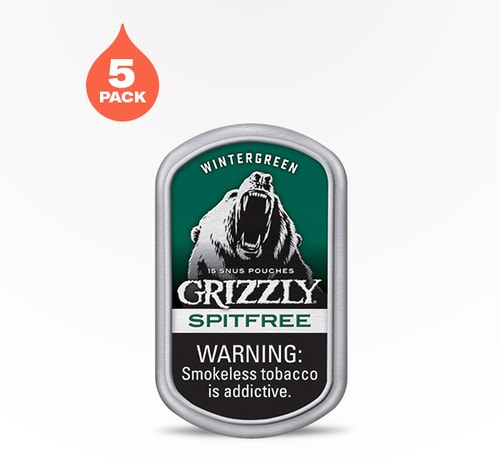 Grizzly Snus Wintergreen 5 pack 0.53 oz