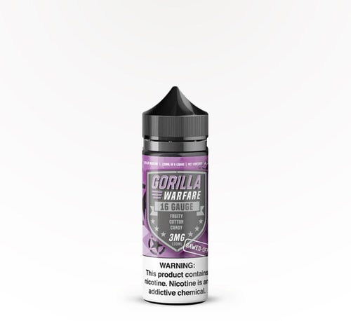 Gorilla Warfare Sawed Off 16 Gauge Fruity Cotton Candy 3 mg 120 ml