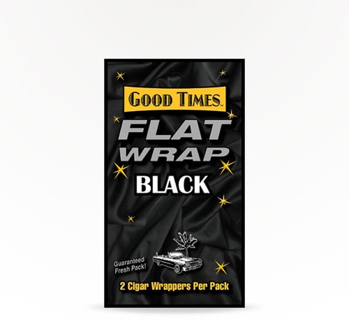 Good Times Flat Wrap Black Cigar 2 count