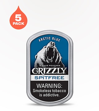 Grizzly Snus Arctic Blue 5 pack 0.53 oz
