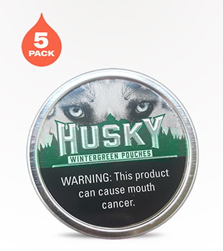 Husky Pouches Wintergreen 5 pack 15 pouches