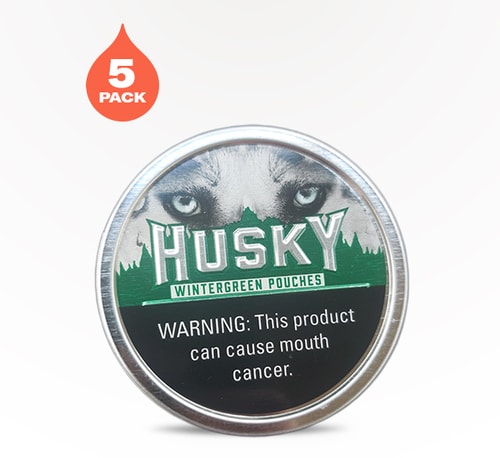 Husky Pouches Wintergreen 5 pack 15 pouches