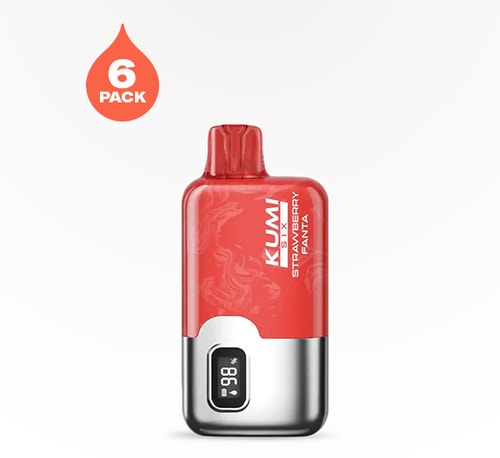 Kumi Six 10000 Strawberry Fanta 5% 6 count