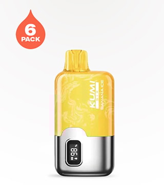 Kumi Six 10000 Banana Ice 5% 6 count