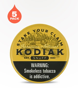 Kodiak Snuff Natural 5 pack 1.2 oz