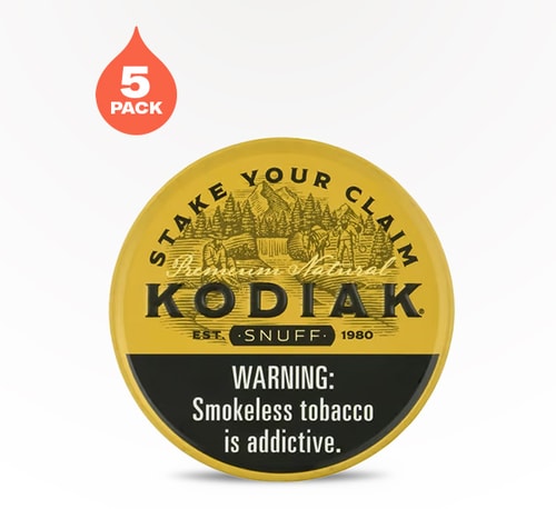 Kodiak Snuff Natural 5 pack 1.2 oz