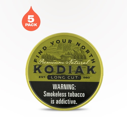 Kodiak Long Cut Natural 5 pack 1.2 oz