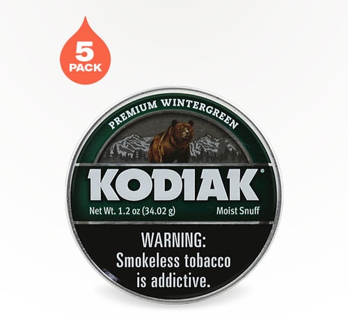 Kodiak Snuff Wintergreen 5 pack 1.2 oz