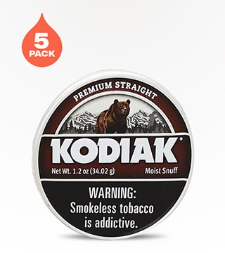 Kodiak Snuff Straight 5 pack 1.2 oz