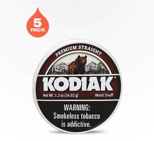 Kodiak Snuff Straight 5 pack 1.2 oz