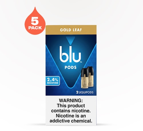 My Blu Pods Gold Leaf 2.4% 5 pack 2 count