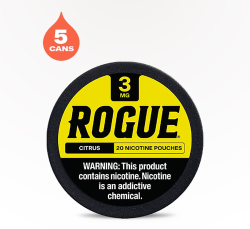 Rogue Nicotine Pouches Citrus 3 mg 5 pack 20 pouches
