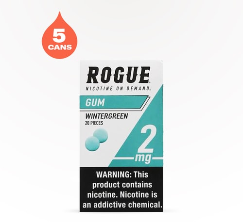 Rogue Nicotine Gum Wintergreen 2 mg 5 pack 20 pouches