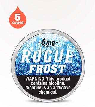 Rogue Nicotine Pouches Frost 6 mg 5 pack 20 pouches