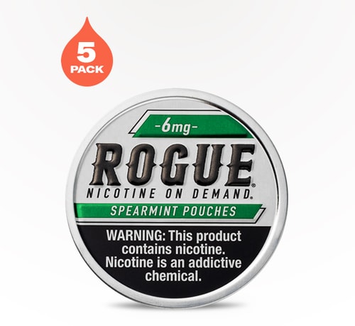 Rogue Nicotine Pouches Spearmint 6 mg 5 pack 20 pouches